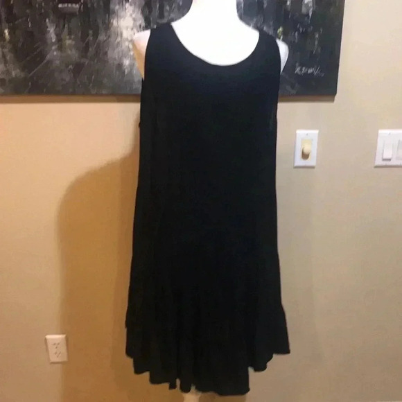 Falls Creek Ruffled Tank Top Flouncy Sheer Summer Dress -Size 1X - Picture 3 of 8
